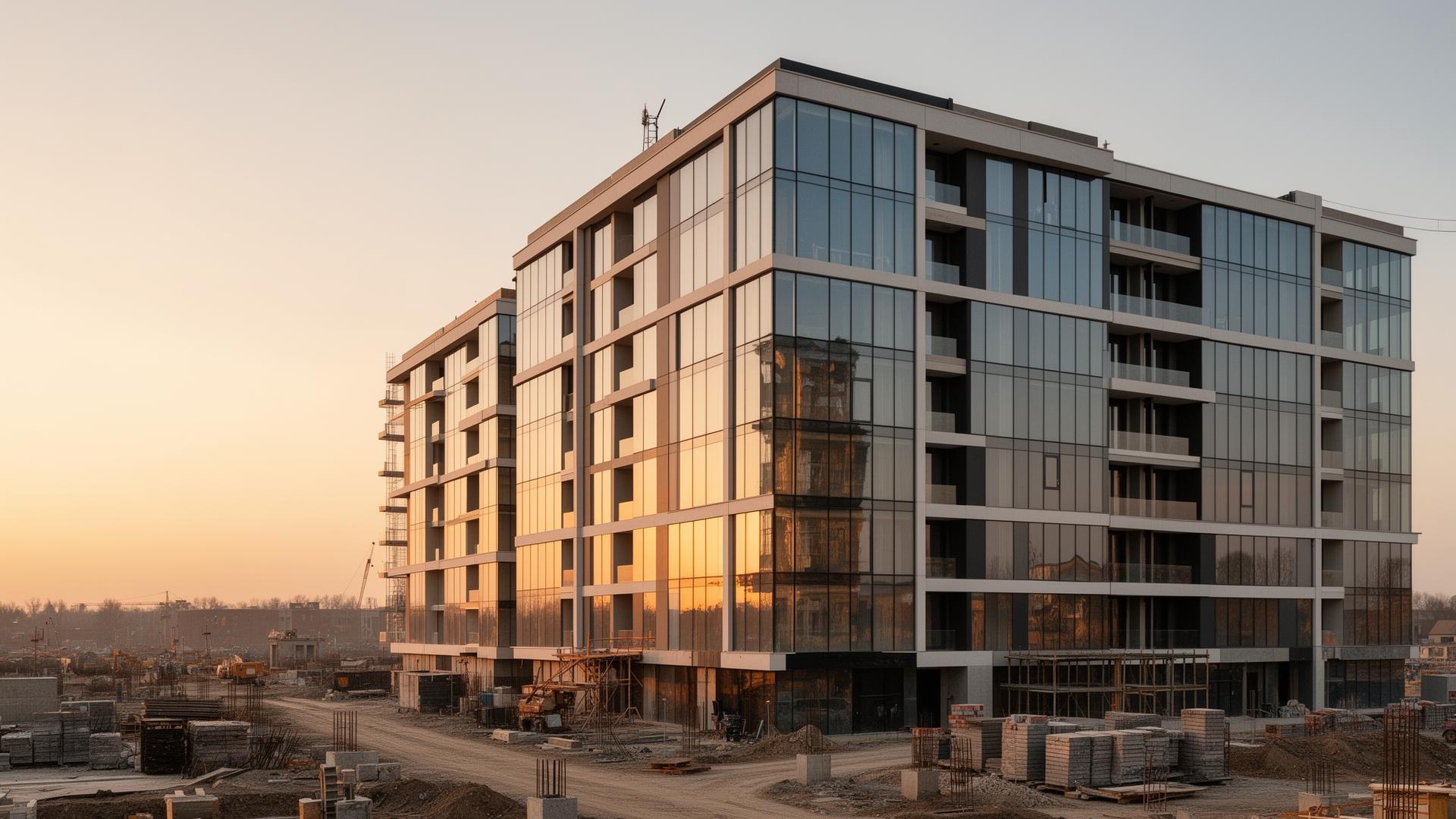 Modernes Wohnbauprojekt im Bau